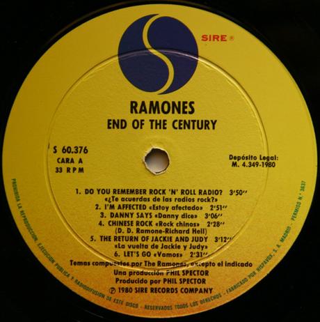 Ramones -End of the Century Lp 1980