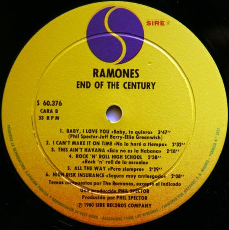 Ramones -End of the Century Lp 1980