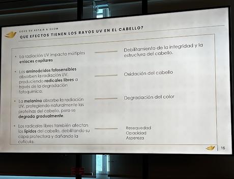 los efectos del sol en el pelo estudio Dove daño solar rayos uv pelo protección capilar cabello saludable cuidado del pelo brillo y fuerza, tratamiento reparador pelo dañado por el sol.