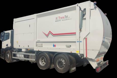 Lavacontenedores de carga lateral disponibles mediante renting especializado con TransTel