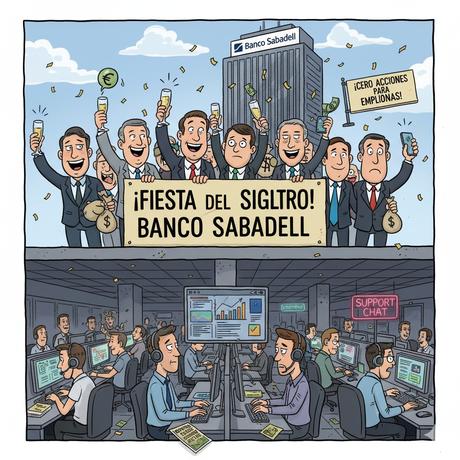 La Fiesta del Siglo en Banco Sabadell, Champagne, Selfies… y Cero Acciones para los que de verdad trabajan La Fiesta del Siglo en Banco Sabadell, Champagne, Selfies… y Cero Acciones para los que de verdad trabajan
