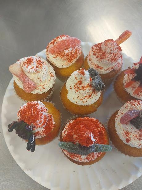 CUPCAKES DE PERAS Y YOGUR PARA HALLOWEEN