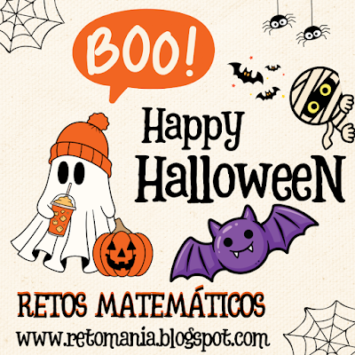 RETOS HALLOWEEN Retos matemáticos, Desafíos matemáticos, Problemas matemáticos, Día de las Brujas, Halloween, Aprender jugando, Jugando aprendo, Juegos Halloween, Retos mentales, Retos visuales, Retos virales, Pasatiempos, Matemática Recreativa, MateRecreativa, Clases Divertidas, Clase Dinámicas,