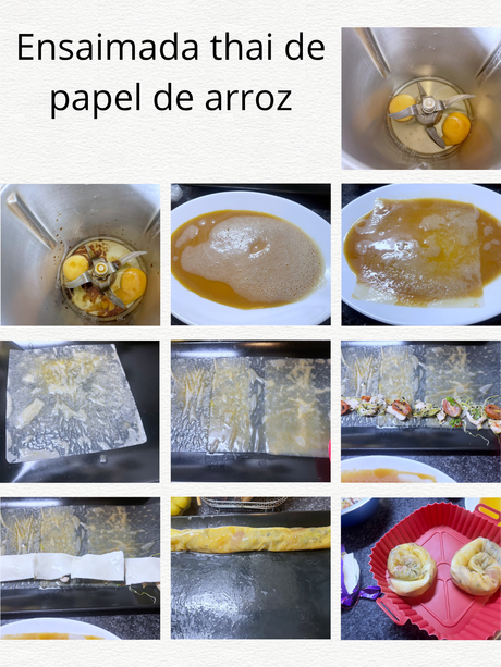 Ensaimada thai de papel de arroz