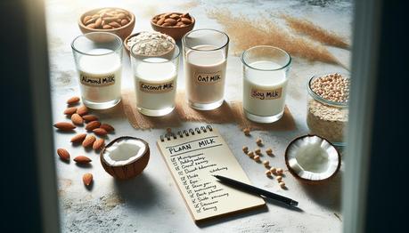 Leche vegetal sin gluten: Opciones nutritivas para tu familia 3 Un análisis de las diferentes leches vegetales sin gluten, incluyendo almendra, coco, avena, y soja, con sus propiedades nutricionales y usos