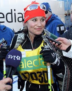En buena forma: Pippa Middleton participa en una carrera de esquí de fondo de 80 Km. en Suecia