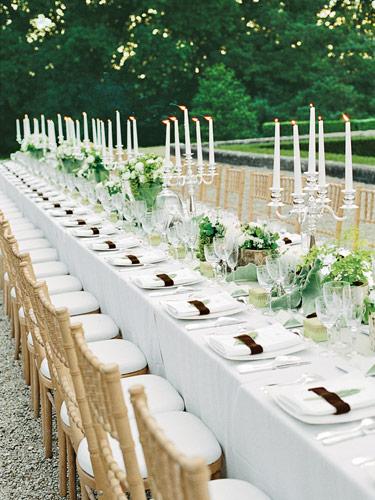 Mesas alargadas para tu boda