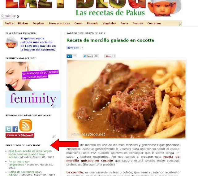 Bocaditos de Lazy Blog