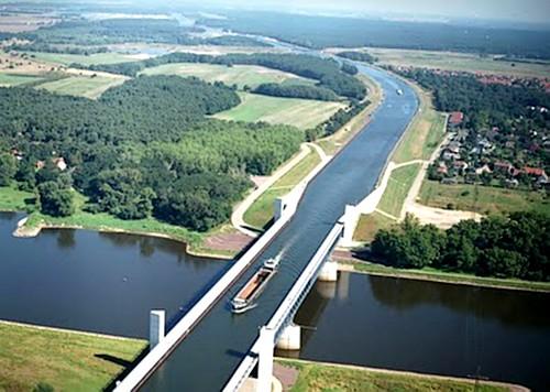 Puentes más curiosos del mundo - Magdeburg Water Bridge