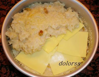 Pastel de coliflor, queso y pipas de calabaza