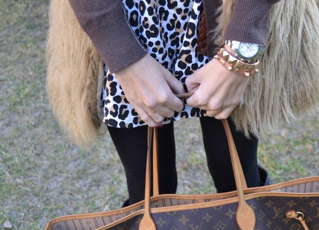 Jumpsuit, fur and hat