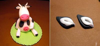 Paso a paso: Vaca modelada con fondant