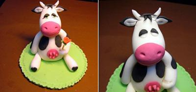 Paso a paso: Vaca modelada con fondant