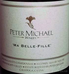 Vino Chardonnay Sonoma County Ma Belle-Fille 2008, del productor Peter Michael