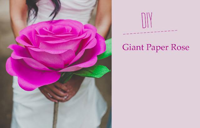 Una rosa de papel GIGANTE