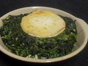 Espinacas crema queso rulo cabra