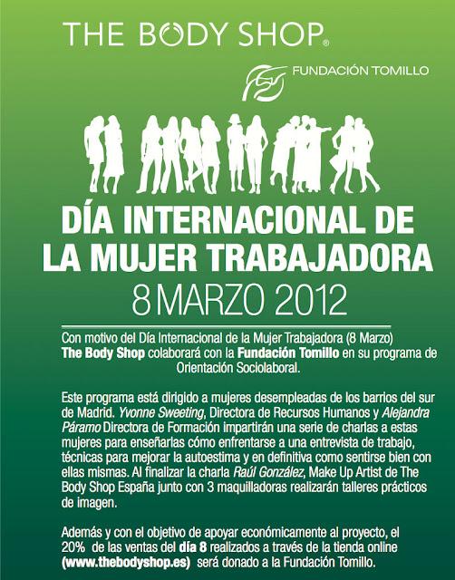 Día de la mujer trabajadora con The Body Shop y Fundación Tomillo