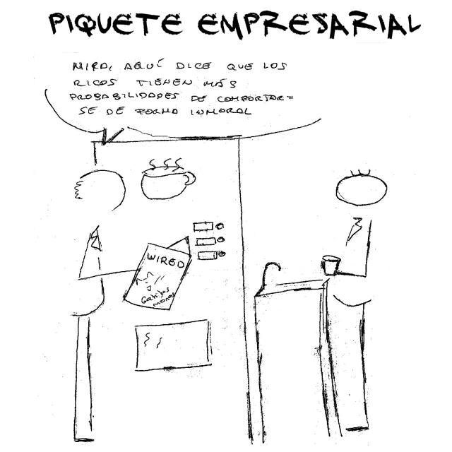 Piquete empresarial, el cómic. Primer capítulo: EREs, noticias y moralidad