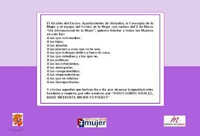 Conmemoración del Día de la Mujer en Almadén