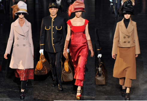 El tren de Louis Vuitton llega a la pasarela de París, Otoño/Invierno, 2012-2013