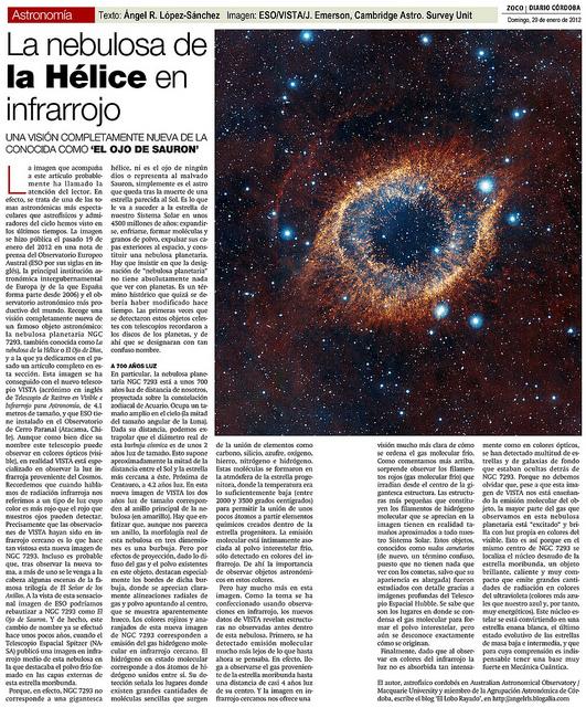 La Nebulosa de la Hélice en infrarrojo