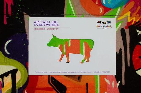 Publicidad para el Cow Parade en Santa Catarina