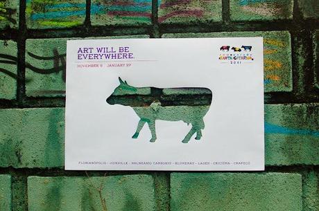 Publicidad para el Cow Parade en Santa Catarina