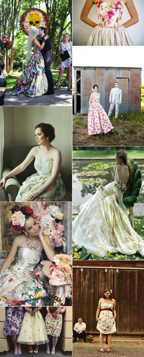 Vestidos de novia con estampado de flores/Floral wedding dresses
