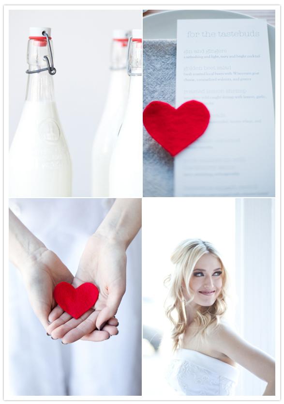 Una boda en blanco y rojo