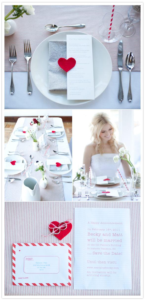 Una boda en blanco y rojo