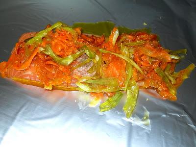 Salmón en papillotte