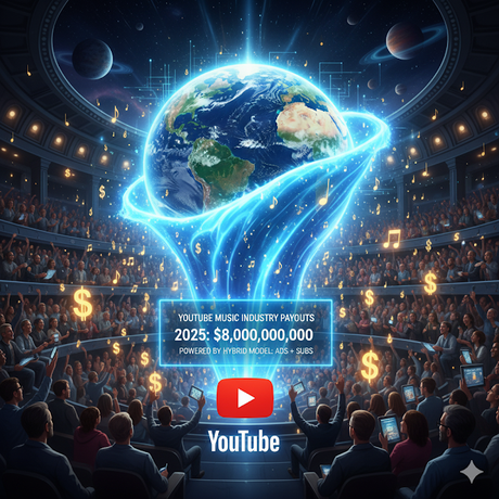 YouTube consolida su poder en la industria musical: 8.000 millones de dólares pagados en un año