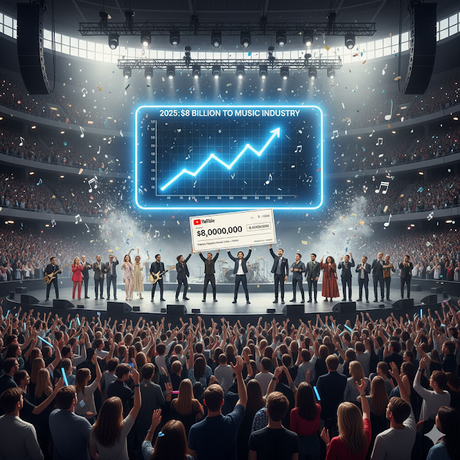 YouTube consolida su poder en la industria musical: 8.000 millones de dólares pagados en un año