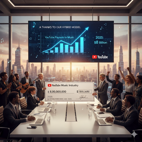 YouTube consolida su poder en la industria musical: 8.000 millones de dólares pagados en un año