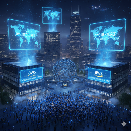 Amazon restablece AWS tras una caída global provocada por un fallo en el sistema DNS