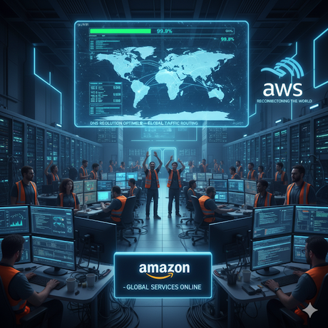 Amazon restablece AWS tras una caída global provocada por un fallo en el sistema DNS