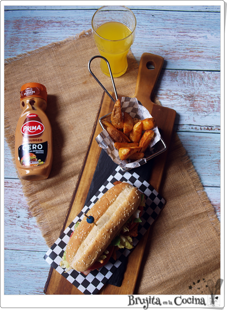 Bocata tipo long chicken