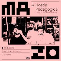 Concierto de Hostia Pedagógica y Los Puñales de Martín en Wurlitzer Ballroom dentro del ciclo de conciertos Mazo