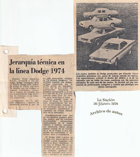 Línea de modelos Dodge del año 1974 Línea de modelos Dodge del año 1974