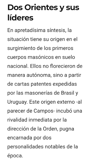 Testimonios del origen de la Orden en la Argentina