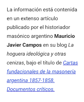Testimonios del origen de la Orden en la Argentina
