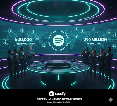 Spotify impulsa su dominio en videopodcasts: ya supera el medio millón de programas y 390 millones de espectadores