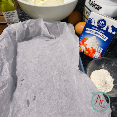 Tarta de Queso Con Toque A Esencia de Vainilla