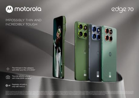 Motorola presenta el motorola edge 70: diseño ultradelgado, potencia sin concesiones y los nuevos auriculares moto buds bass