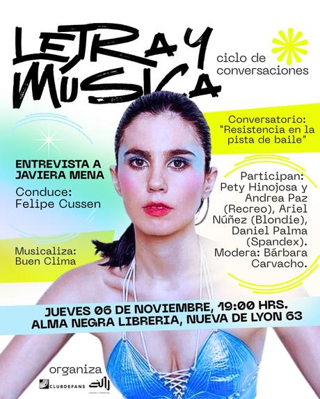 Javiera Mena encabeza la segunda edición del ciclo Letra y Música