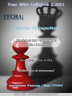 Convocatoria al 2do blitz Callejero este domingo 5 de marzo Convocatoria al 2do blitz Callejero este domingo 5 de marzo