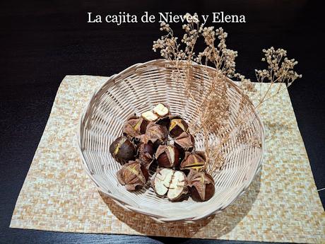 Castañas asadas en freidora de aire