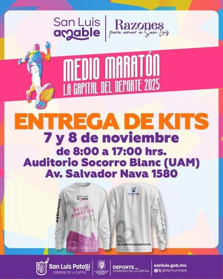 Medio Maratón La Capital del Deporte 2025: entregan kits este 7 y 8 de noviembre Medio Maratón La Capital del Deporte 2025: entregan kits este 7 y 8 de noviembre