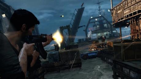 Uncharted 3 - La traición de Drake (Análisis platino PS4) Escena de acción de Nathan Drake en el desierto en Uncharted 3