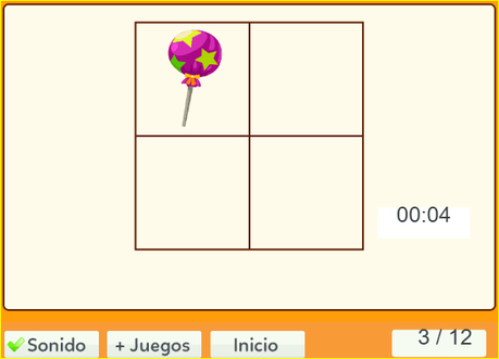 Juegos de memoria: juegos de ordenar, nivel 1
